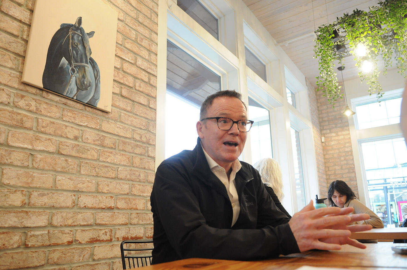 Kevin Falcon, leader of the BC United party, was in Chilliwack on Tuesday, Oct. 24, 2023. (Jenna Hauck/ Chilliwack Progress)