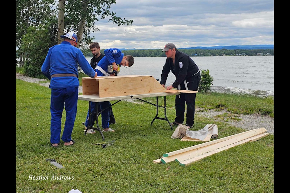 Teams competed to build a boat and sail it on Stuart Lake as part of  a Canada Day celebration activity organized by the District of Fort St. James.  