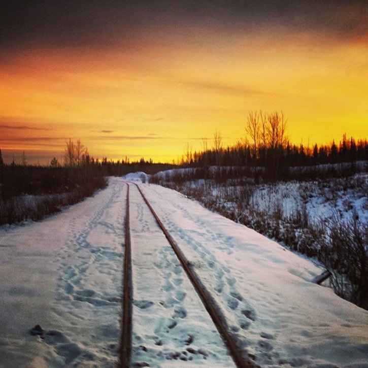 Yesterday's #sunrise in #fortstjames #traintracks #logging #footprints
@normadd