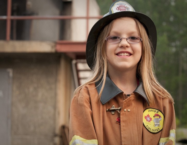 Fire Chief for a day Emma...