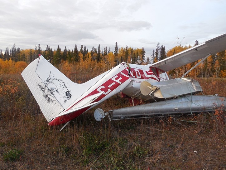 A plane which crash-landed at the Fort St. James airport on Oct. 8.
RCMP photo
