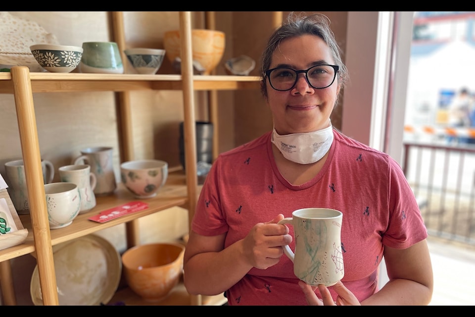 Emma Heitzmann, who owns The Tin Can Pottery Shop, is one of the entrepreneurs taking part in the city's Rail Yard Market. 