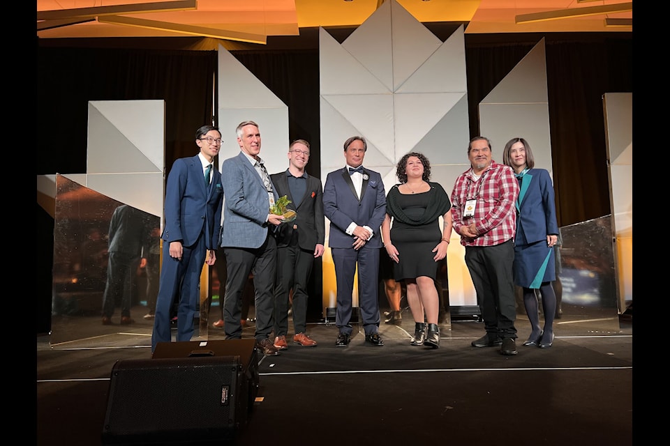 The Klahoose Wilderness Resort staff with the award. 