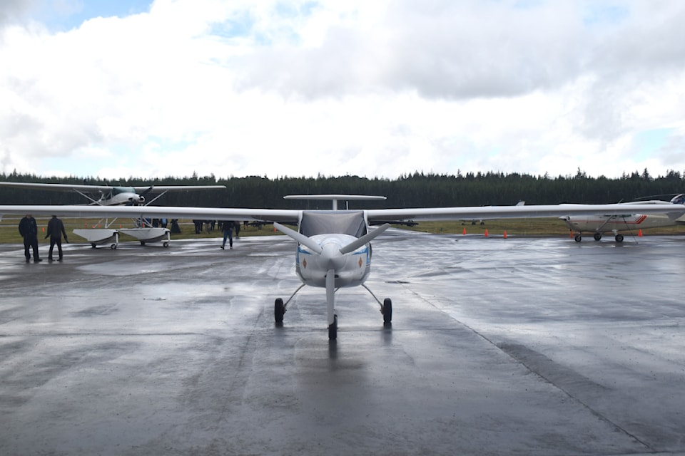 Edwin Clements, 15, is the first person to fly commercially in an electric plane in Canada. He is in Sealand Flight's Pipistrel Velis Electro. The plane took flight on June 14 in Campbell River. 