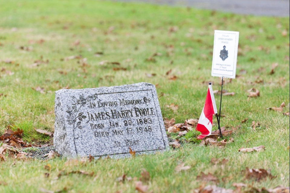 259 small Canadian flags have been placed on the graves of military veterans at Campbell River's two cemeteries. 