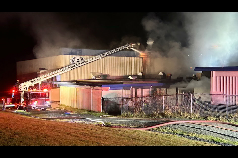 Campbell River Fire Department, along with Oyster River and Courtenay Fire Departments, attended a fire at Carihi Secondary on Nov. 22.