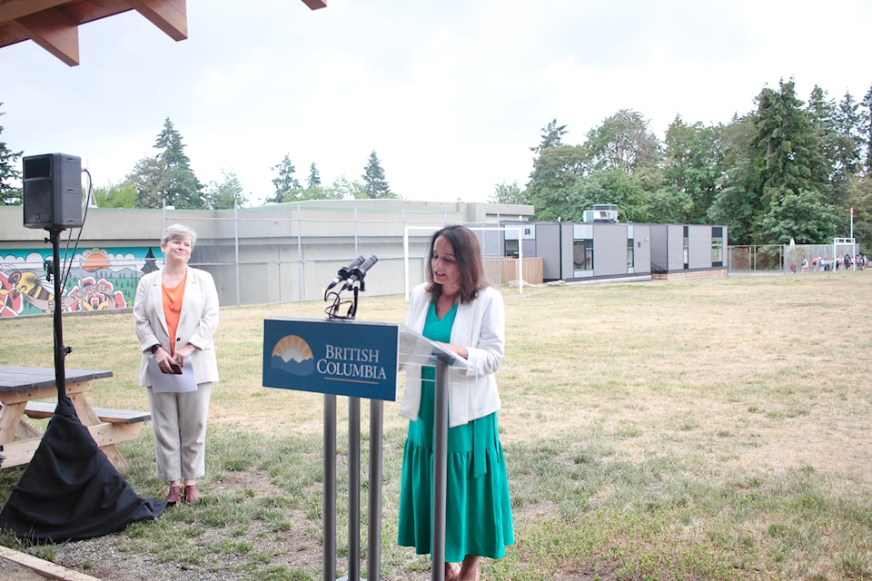 Rachna Singh, Minister of Education and Childcare, speaks about the $31 million expansion to the Cumberland Community School. 