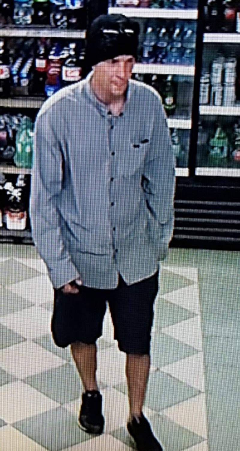 Images released by Campbell River Crime Stoppers following alleged