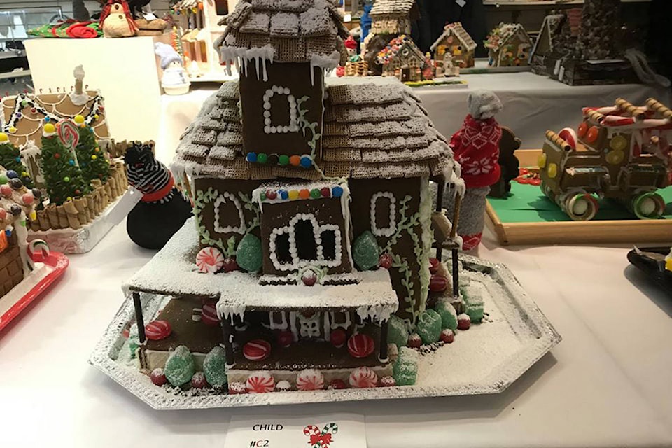 Sydney Shirran’s multi-tiered design featuring cereal shingles and a wrap-around porch won the children’s category. Photo by City of Campbell River Recreation and Culture Department