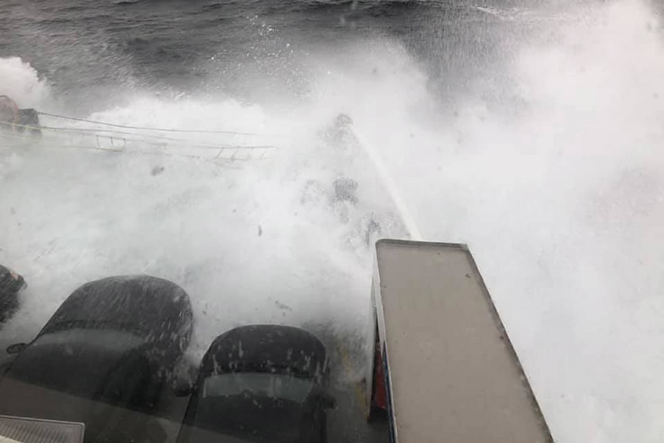It was a rough ride on the Cortes Island ferry on Dec. 17. Photo by Jason Jeffery/Facebook