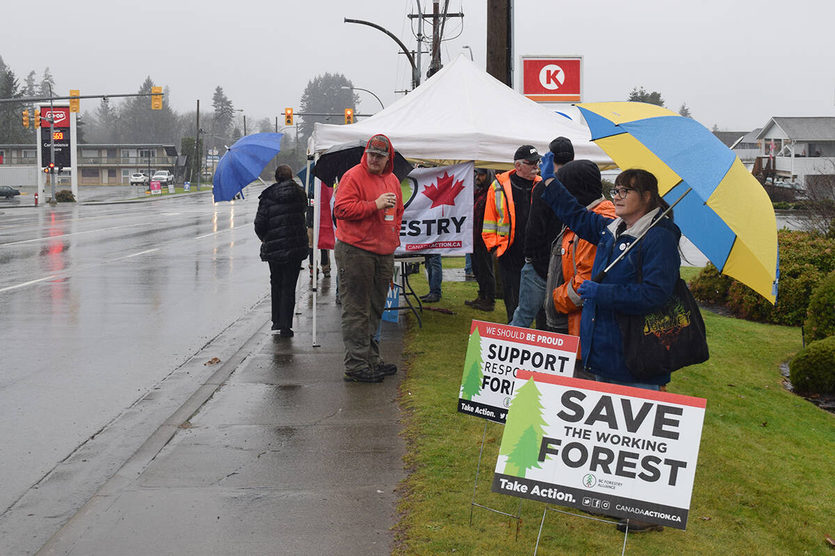 Vancouver Island forestry workers rally against oldgrowth deferral