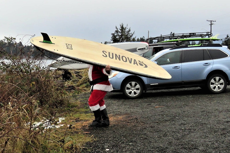 A Santa gets ready to launch. Photo courtesy Billie Harlow.