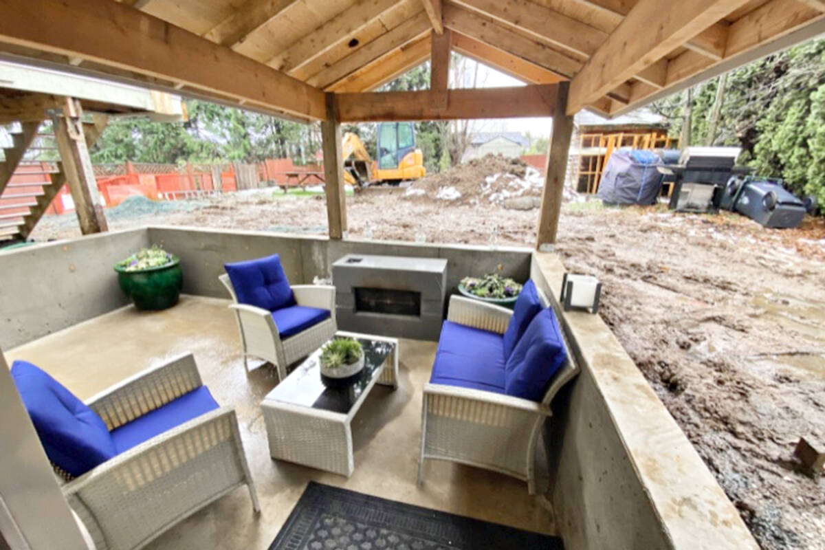 More than 200 volunteers, 80 companies and 130 donors transformed the Aldergrove home of Sydney Stenberg, who has inoperable spinal cancer. Among other things, they built a new, wheelchair-accessible patio. (LifeApp image)