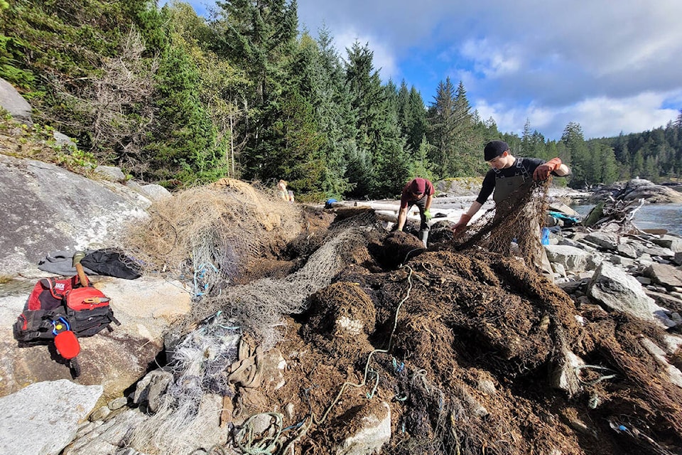 Spirit of the West Adventures staff spend 12 weeks cleaning up 357 km of local North Discovery Island coastlines. Spirit of the West Adventures photos