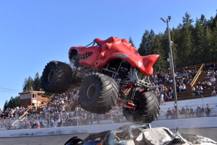 The monster trucks were flying high at Saratoga Speedway over the weekend. Photo supplied