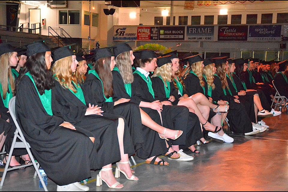Carihi graduates take in the school’s graduation ceremony at Strathcona Gardens on Tuesday, June 28. Photo by Alistair Taylor/Campbell River Mirror