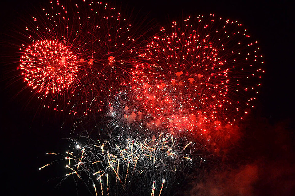 The Quality Foods Festival of Lights fireworks returned to Robert Ostler Park in Campbell River on Canada Day, July 1 2022 after a two-year hiatus due to the COVID-19 pandemic. Photo by Alistair Taylor/Campbell River Mirror