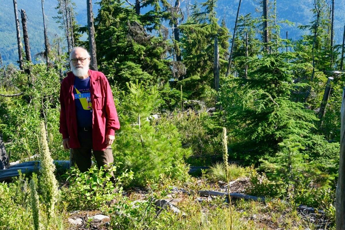 Greg Utzig in a forest he says is typical of some areas that are contained in Old Growth Management Areas but have no old trees. Photo: Bill Metcalfe