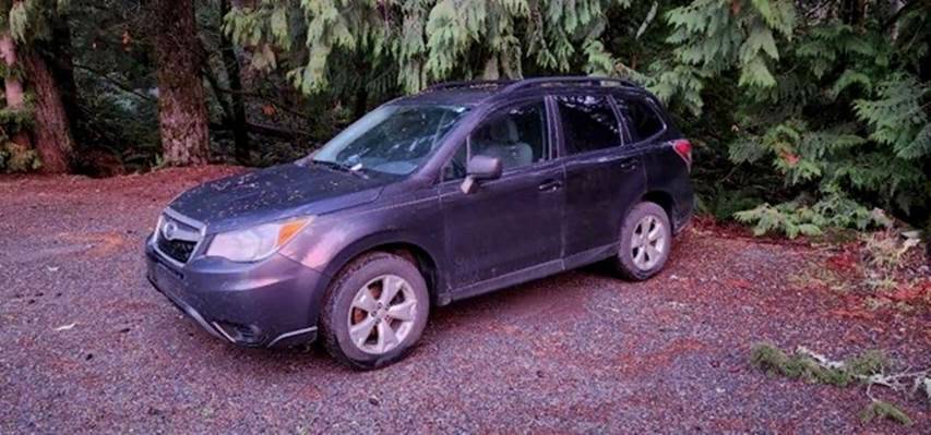McDevitts 2015 Subaru Forester was found near the Sooke Potholes on Saturday (Dec. 10), an area where she loves to hike. (Courtesy Victoria Police Department)