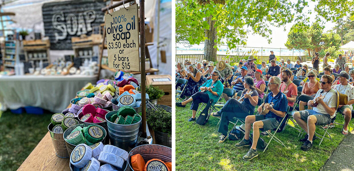 The renowned Filberg Festival Artisan Market features top crafters, jewellers, painters, and artisans selected through juried reviews. Over 100 vendors have been selected, and you can browse those who will be taking part at filbergfestival.com/artisan-market.