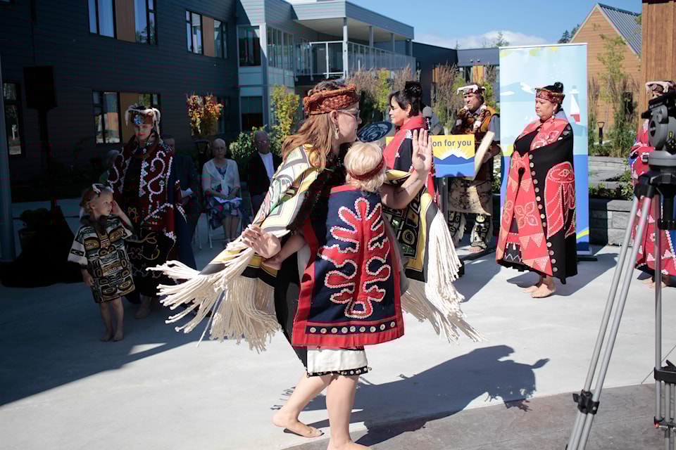 Dancers from the K'omoks First Nation blessed the facility with Eagle Down. 