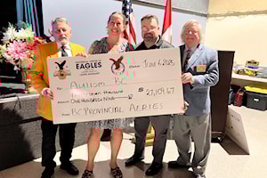 Provincial Eagles present AutismBC with $27k at Campbell River-hosted convention