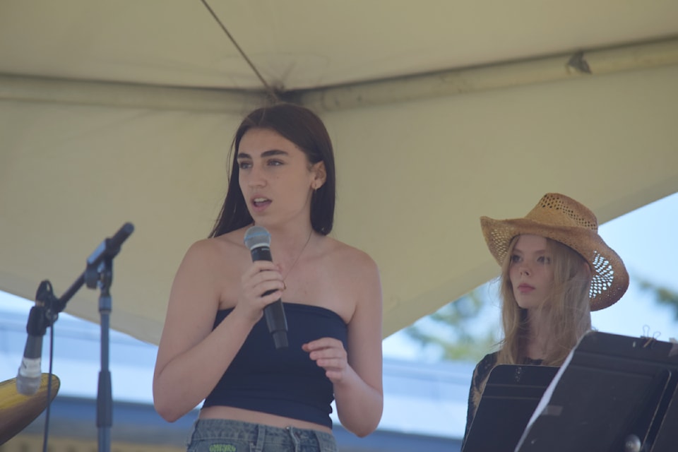 Maya McCutcheon sings during  Carihi Secondary's Caripalooza on May 28.