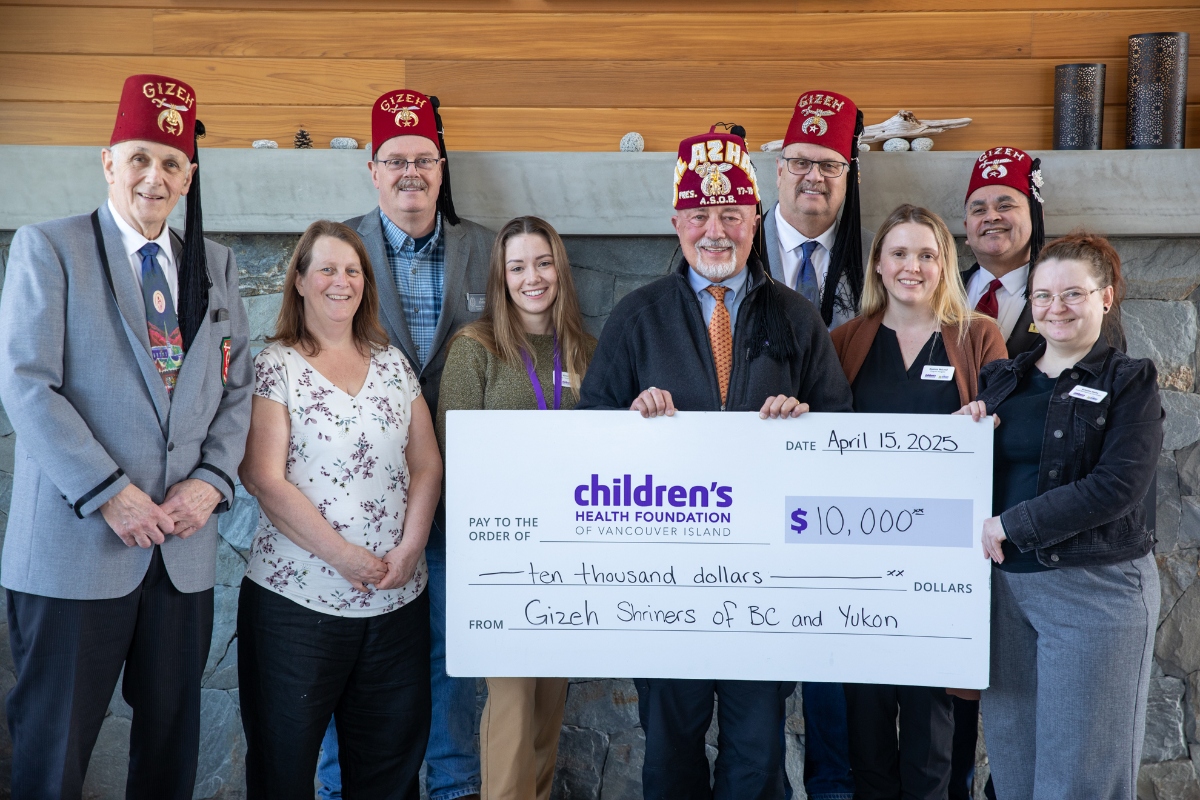 Children’s Health Foundation receives $10K from Campbell River Shrine Club