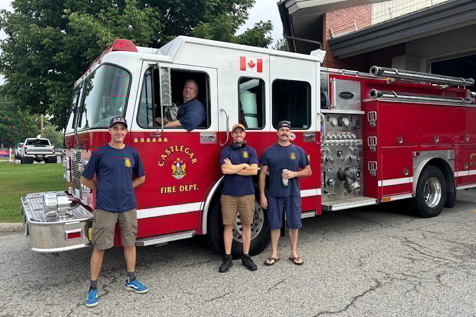 Members of the Castlegar Fire Department left to help fight the Slocan Wildfire Complex on July 30.
