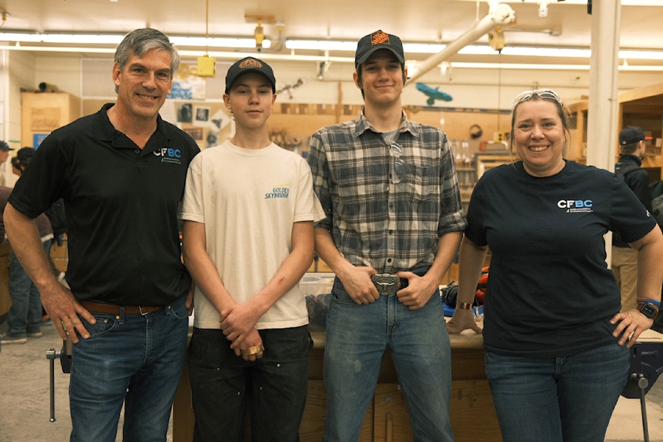 Members of the Construction Foundation of BC visited SD20 schools in December to give students an opportunity to experiment with trades skills.