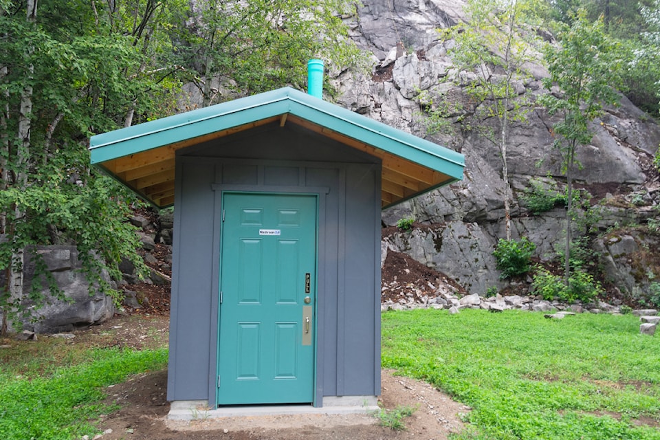 The new outhouse at Waterline Walls.