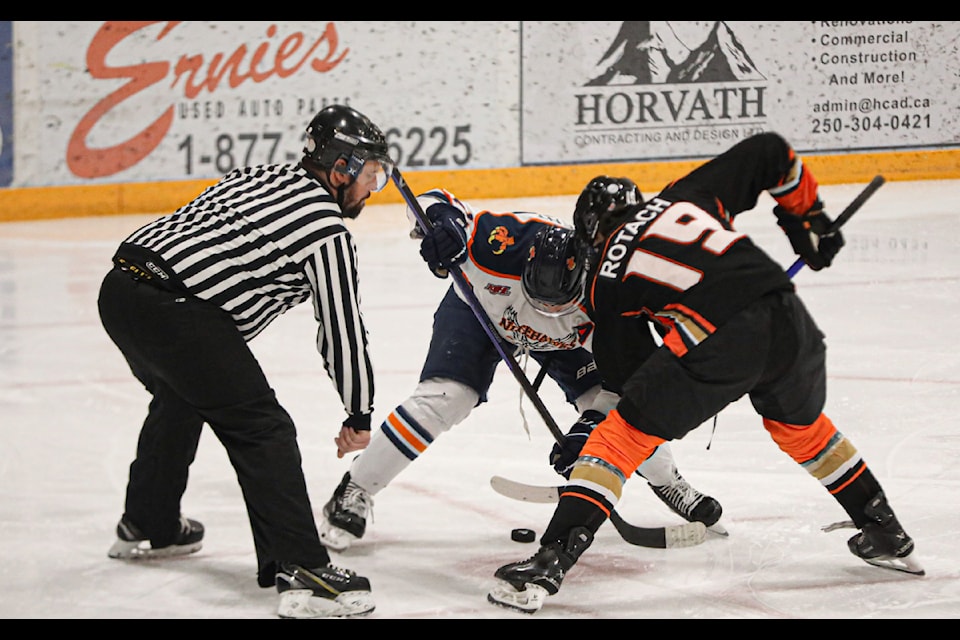 The Castlegar Rebels in action agains Beaver Valley on Dec. 21.