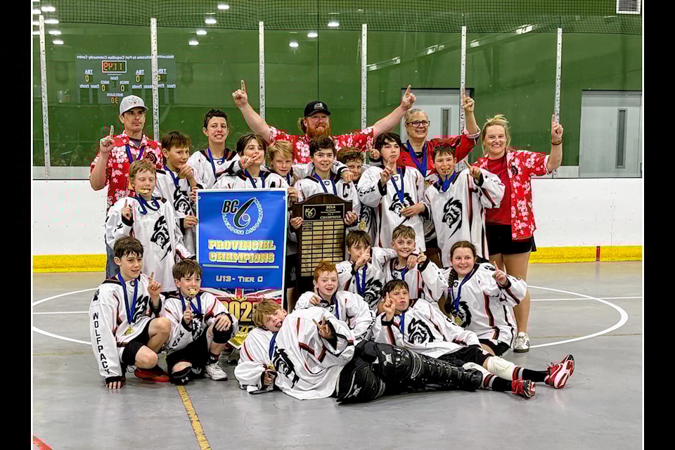 U13 West Kootenay Wolfpack named U13C Provincial Champions.