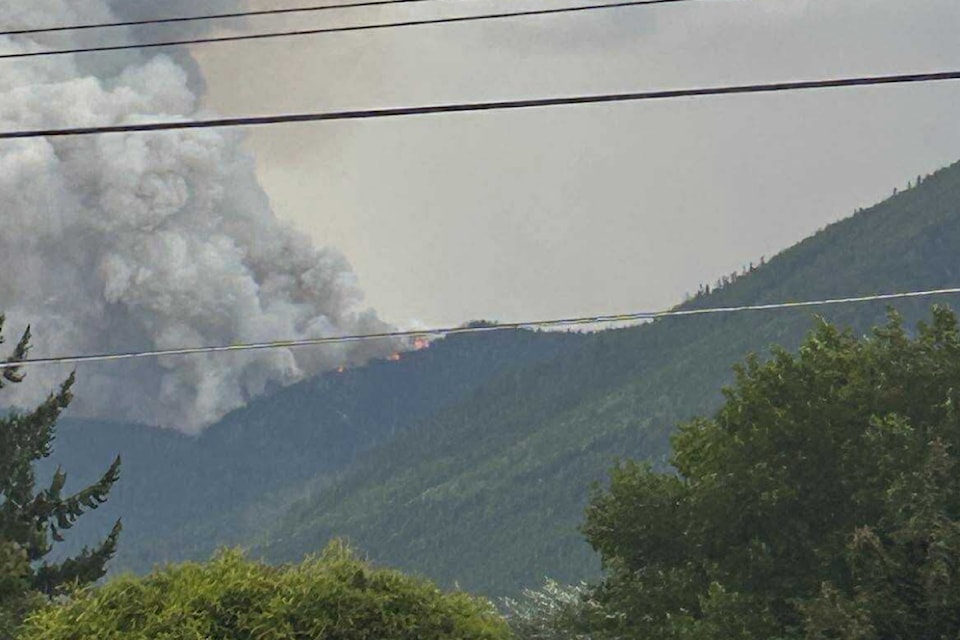 The Macleod Creek fire is burning north of Nakusp.