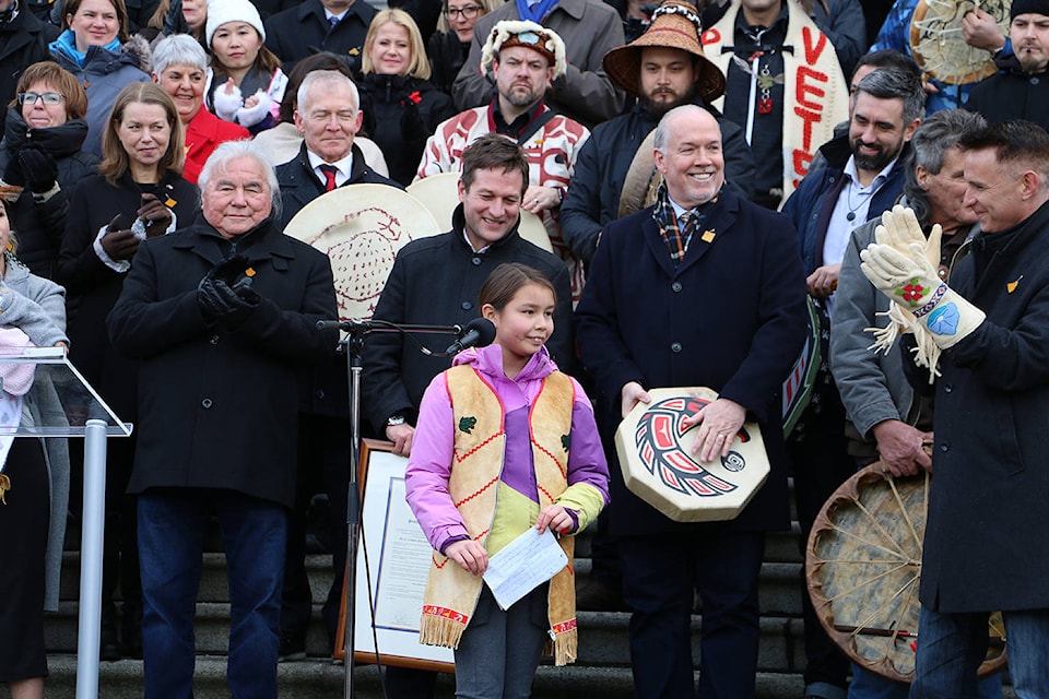 This year’s Moose Hide Campaign kicked off a new education initiative aimed at students K-12 to help end violence against women and children. (Kendra Crighton/News Staff)