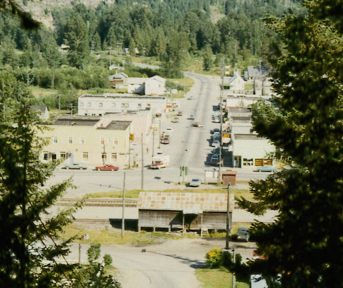 The Salmo Hotel is seen at centre-left in the 1960s. Photo: Ellis Anderson
