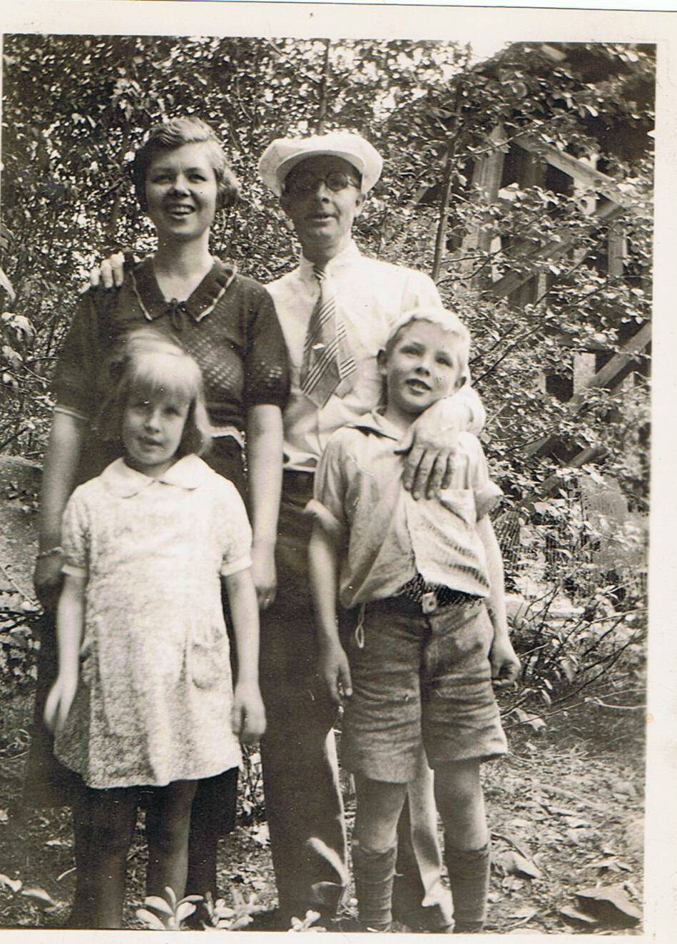 Alan Ramsden is seen with his parents and sister, circa 1930. Photo courtesy of the Ramsden family