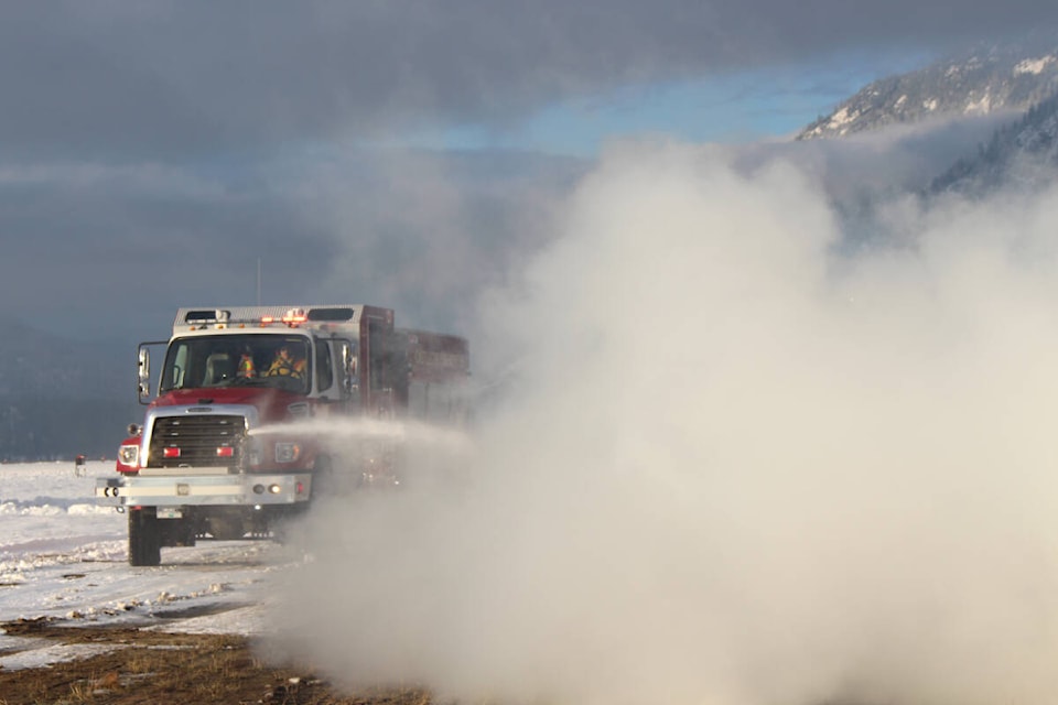 An emergency exercise took place at the West Kootenay Regional Airport on Nov. 23. Photo: Betsy Kline