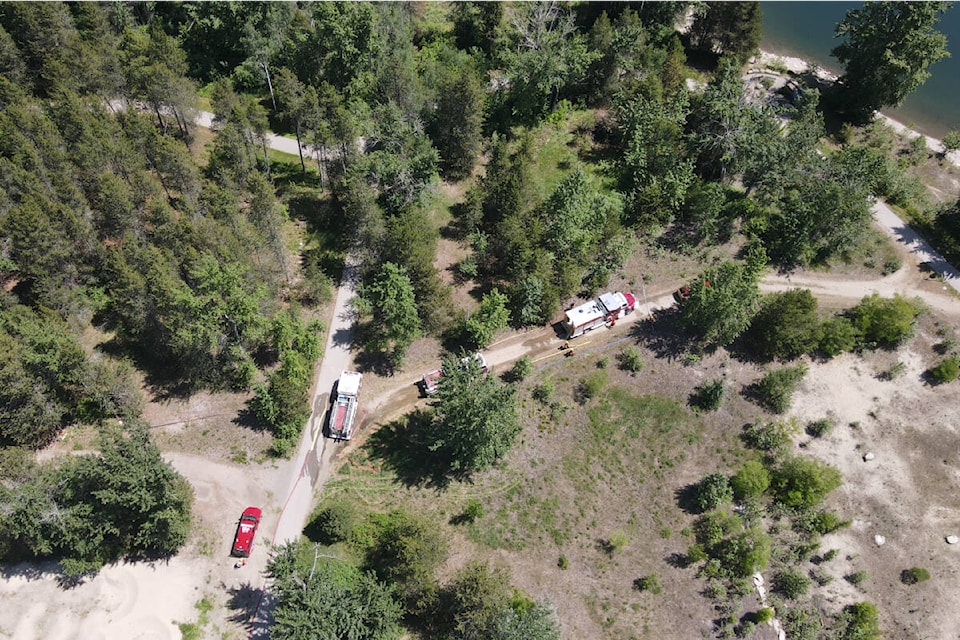 CFD responding to a wildfire at Millennium Park on June 3. Photo: Submitted