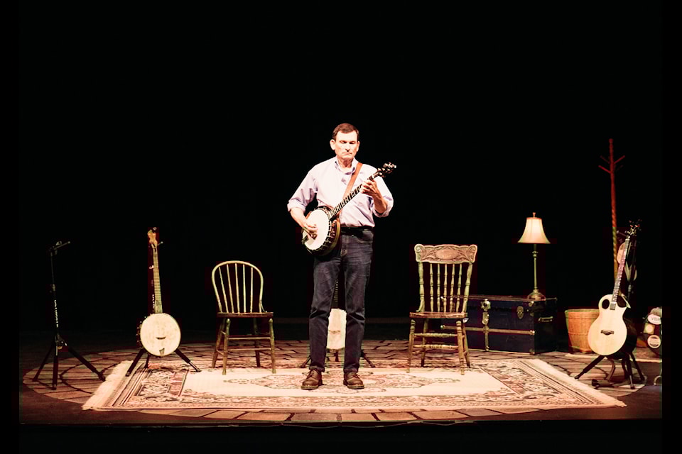 Keith Alessi performs his hit show 'Tomatoes Tried to Kill Me but Banjos Saved My Life' in the Playbill Dining Room at Chemainus Theatre Festival Feb. 27 to March 8