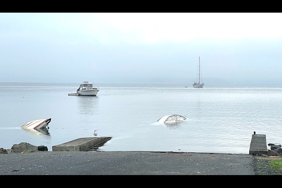 Abandoned boats at Kin Beach in Chemainus Jan 7.