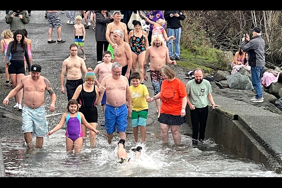 The annual Polar Bear Swim in Crofton took place on Jan. 1, 2025 to ring in the new year.