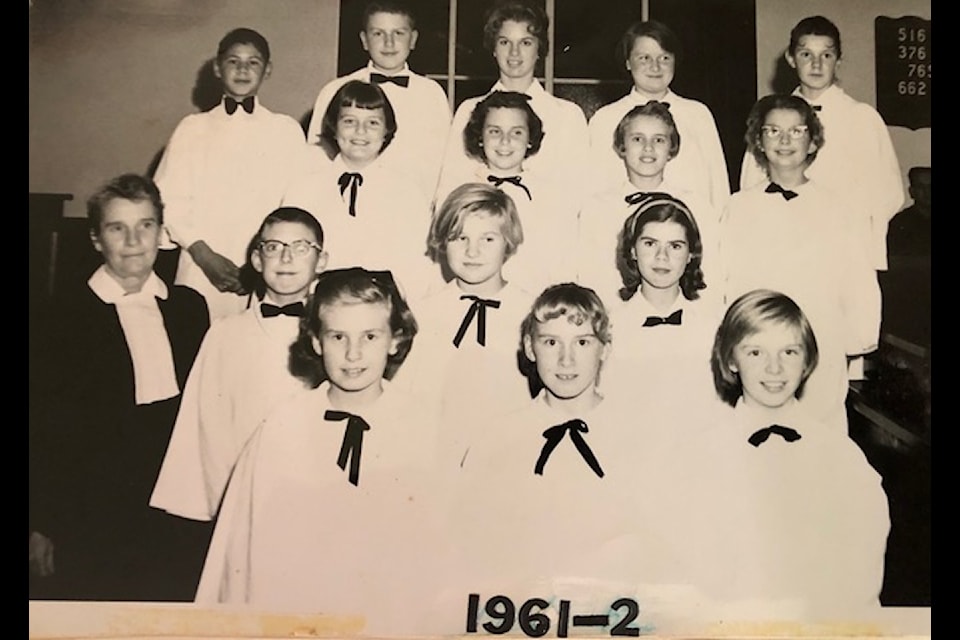 Members of the Chemainus United Church Choir, 1961-62. Can you identify any of these people?