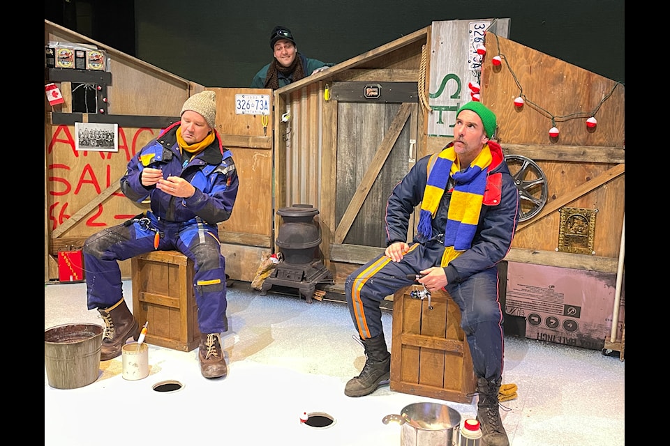 Mark DuMez as Lloyd, Antony Knight as Ernie the Moocher and Sean Baker as Marvin in 'Guys on Ice'.
