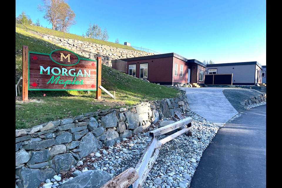 Homes at the Morgan Maples modular home park built as part of Phase 1.