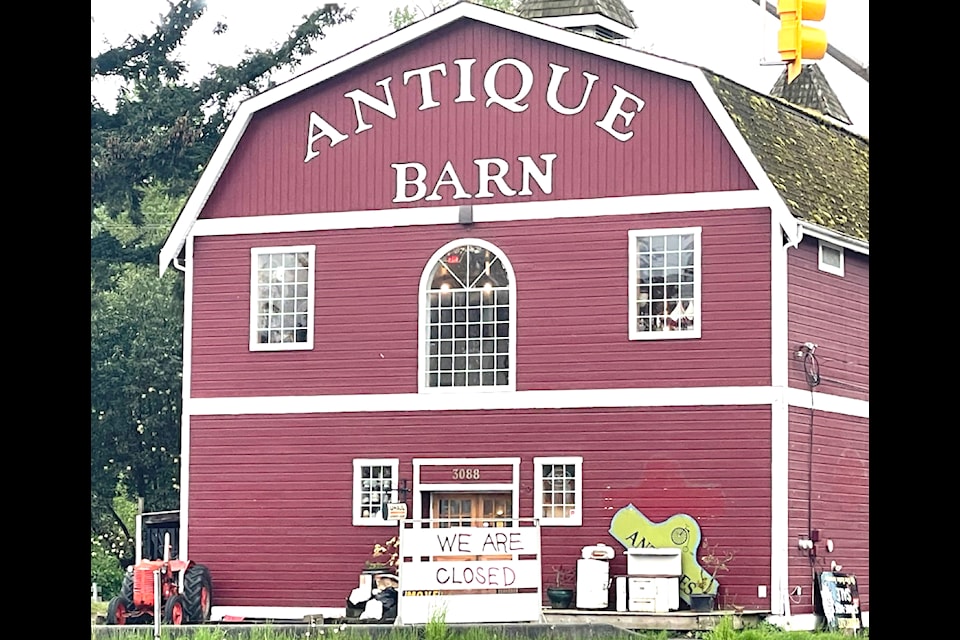 After nearly 20 years, the Antique Barn in Chemainus is closed.