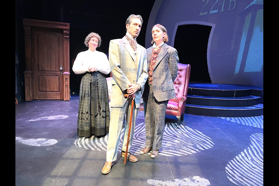 Caitlin Driscoll, Charlie Gallant and Alex Gullason in 'Baskerville: A Sherlock Holmes Mystery' runs May 2 to June 1 at Chemainus Theatre Festival.