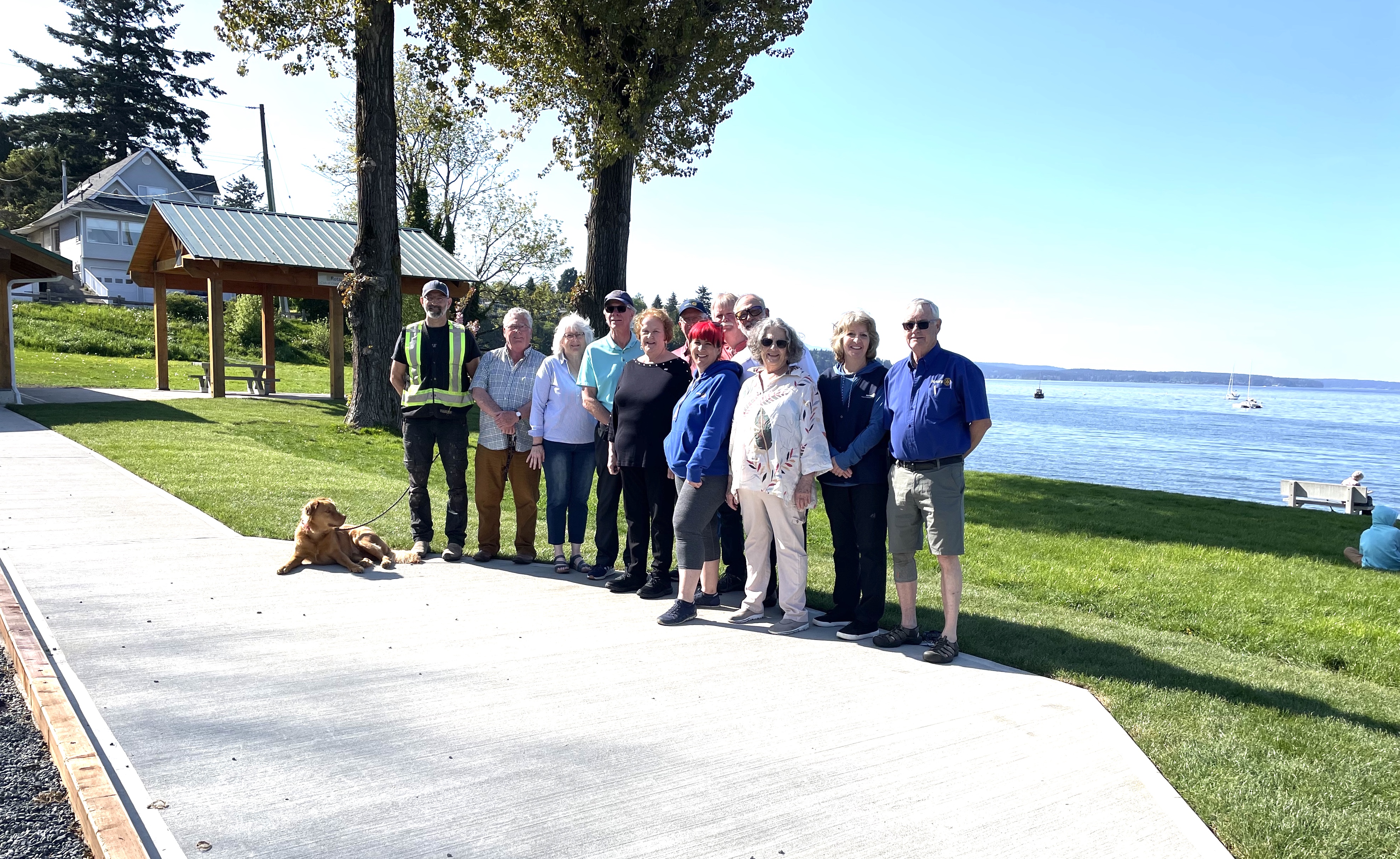 Chemainus Rotary Club improves access to Kin Beach washroom with new sidewalk