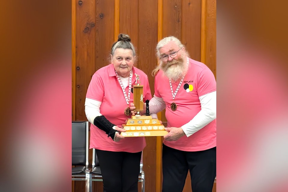 Wendy and Bruce Carey took home gold in pairs at the Vancouver Island Carpet Bowling Finals on April 16 in Honeymoon Bay.