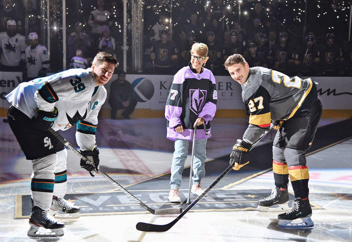 PHOTOS: NHL honours B.C. grandma’s battle against cancer in special match
